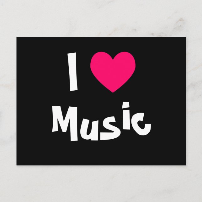 I Love Music Postcard (Front)