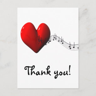 I love music postcard