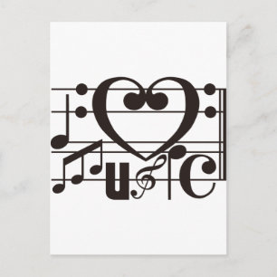 I LOVE MUSIC POSTCARD