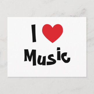I Love Music Postcard