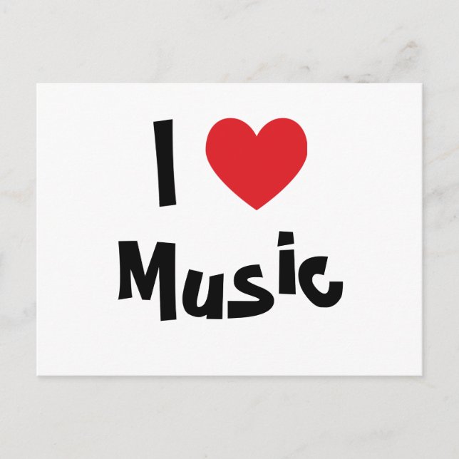 I Love Music Postcard (Front)