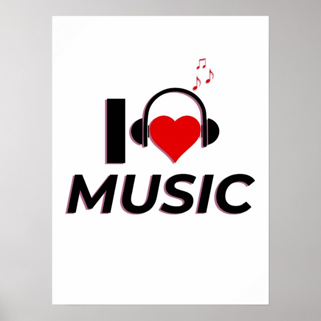 I love music Poster  (Front)