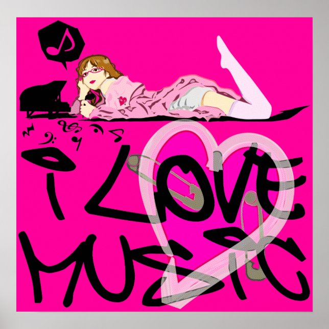 I LOVE MUSIC POSTER (Front)