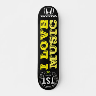 I LOVE MUSIC Skateboard, 7¾" Deck Skateboard