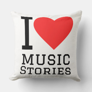 I love music stories cushion