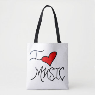 I Love Music Tote Bag