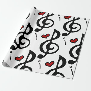 I Love Music Wrapping Paper
