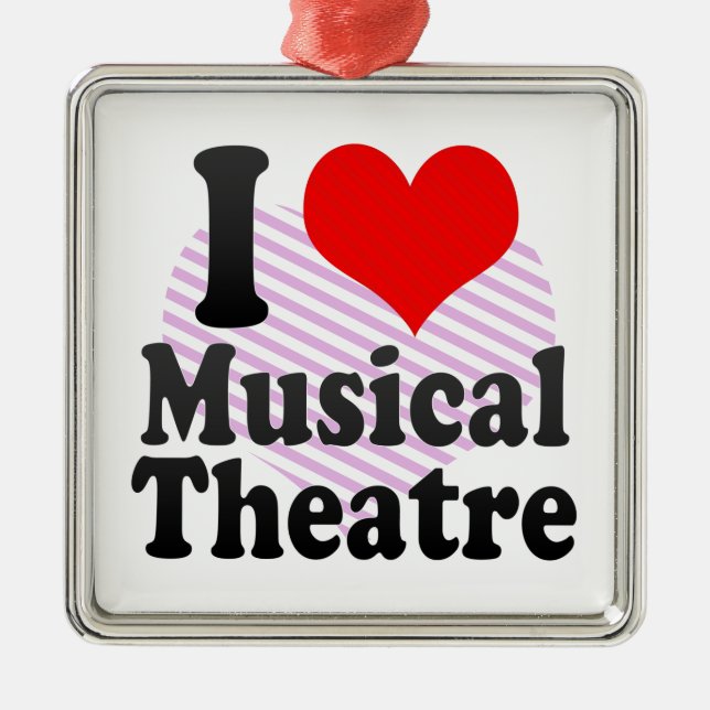 I love Musical Theatre Metal Tree Decoration (Front)