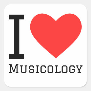 I love musicology  square sticker