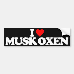 I LOVE MUSK OXEN BUMPER STICKER