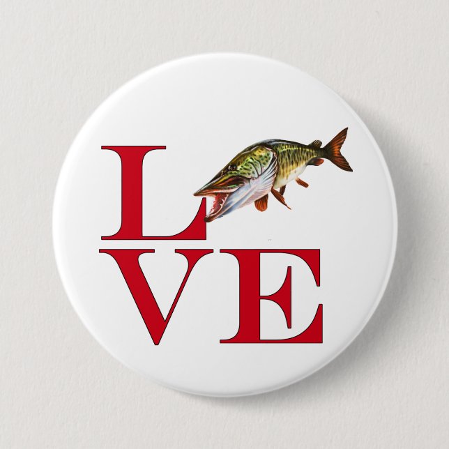 I Love Muskie 7.5 Cm Round Badge (Front)