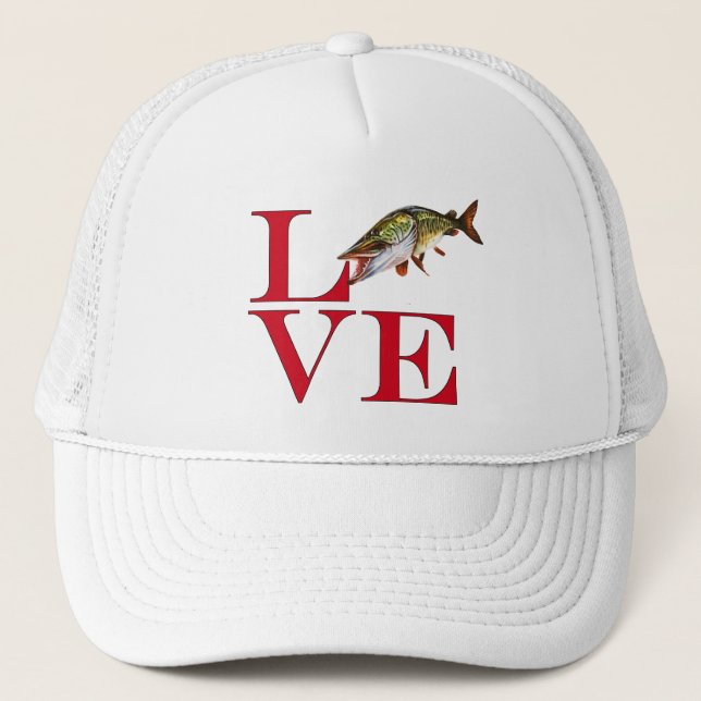 I Love Muskie Trucker Hat (Front)