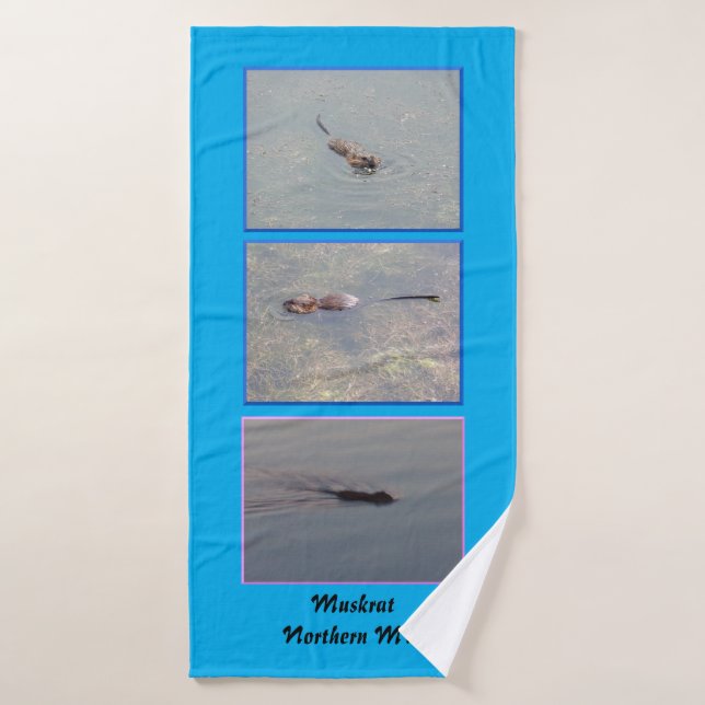 I Love Muskrats Bath Towel (Bath Towel)