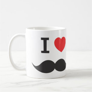 i love mustache coffee mug