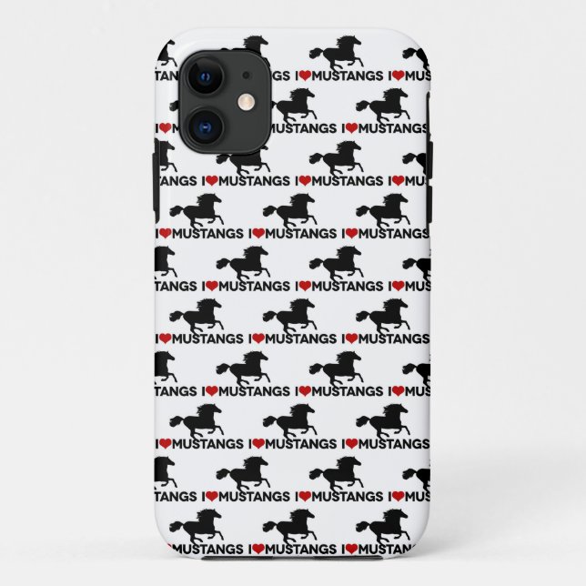 I Love Mustangs - iPhone Case (Back)
