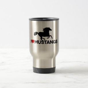I Love Mustangs Travel Mug