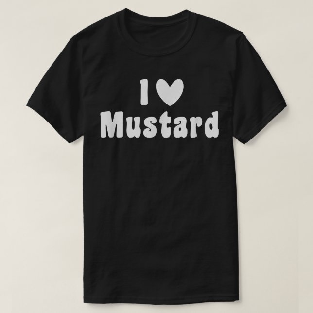 I love mustard bottle summer barbeque funny hallow T-Shirt (Design Front)