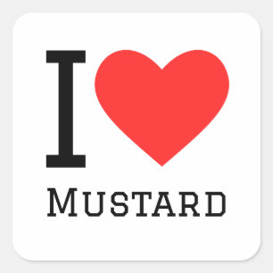 I love mustard square sticker