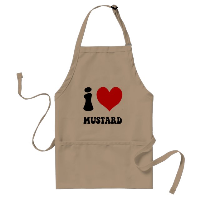 i love mustard standard apron (Front)