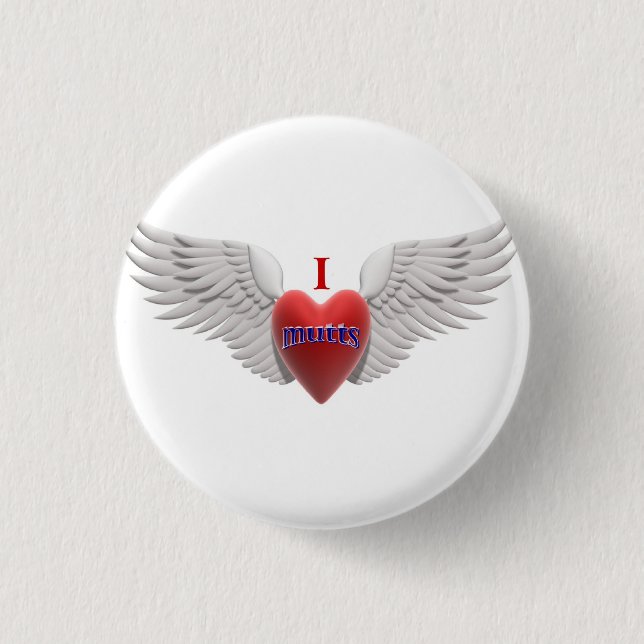 I Love Mutts Button (Front)