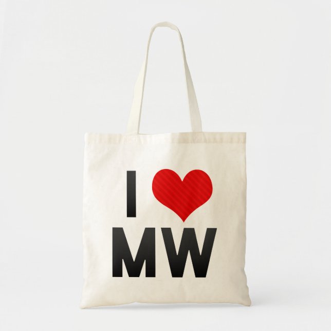I Love MW Tote Bag (Front)