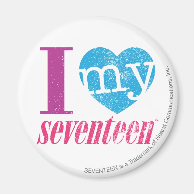 I Love My 17 Aqua Magnet (Front)