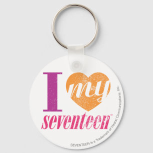I Love My 17 Orange Key Ring
