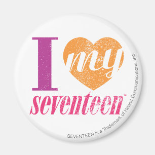 I Love My 17 Orange Magnet