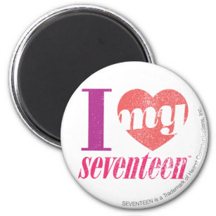 I Love My 17 Pink Magnet