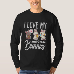 I Love My 2nd Grade Bunnies Cute Second Grade Teac T-Shirt