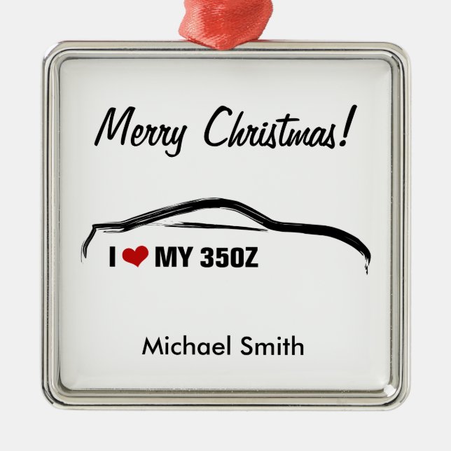 I love my 350z metal tree decoration (Front)