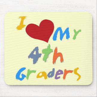 I Love My 4th Graders Tshirts and Gifts Mouse Mat