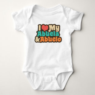 I Love My Abuela and Abuelo Baby Bodysuit