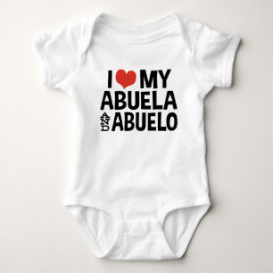 I Love My Abuela and Abuelo Baby Bodysuit