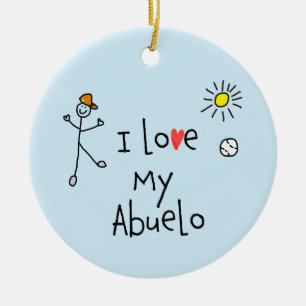I Love My Abuelo Photo Ceramic Tree Decoration