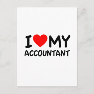 I Love My Accountant Postcard