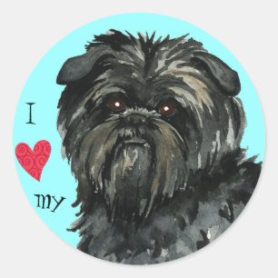 I Love my Affenpinscher Classic Round Sticker