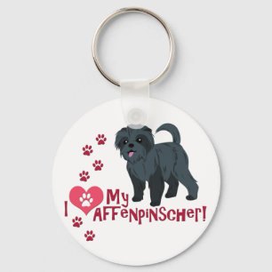 I Love My Affenpinscher! Key Ring
