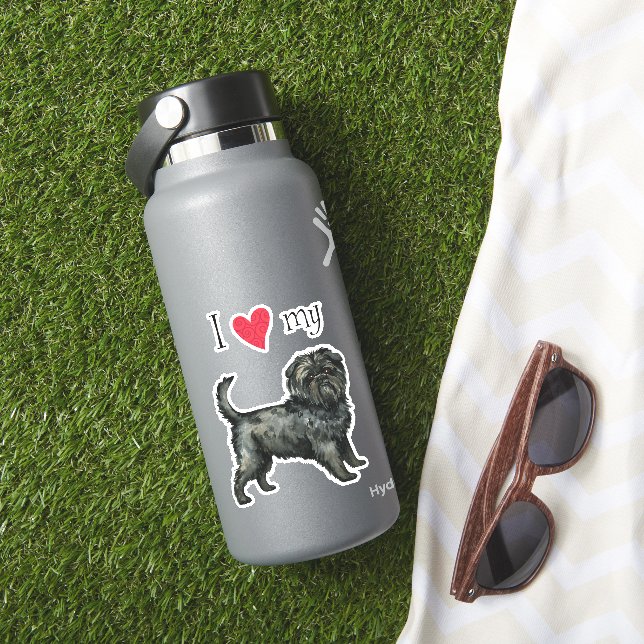 I Love my Affenpinscher Vinyl Sticker (HydroFlask Insitu)