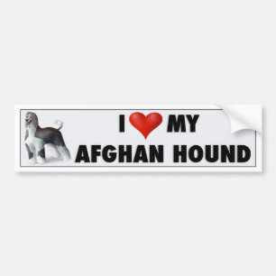 I Love My Afghan Hound AH1 Bumper Sticker
