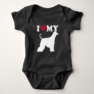 I love my Afghan Hound Baby Bodysuit
