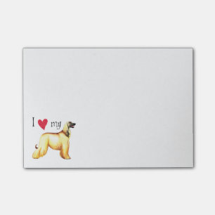 I Love my Afghan Hound Post-it Notes