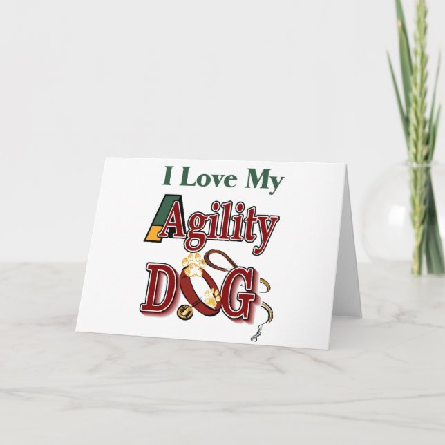 i love my agility dog card (Front)