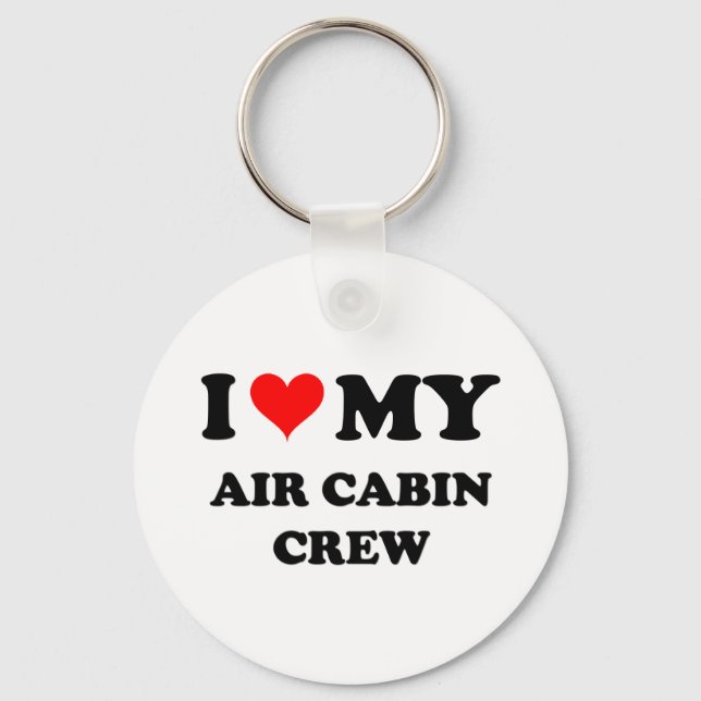 I Love My Air Cabin Crew Key Ring (Front)