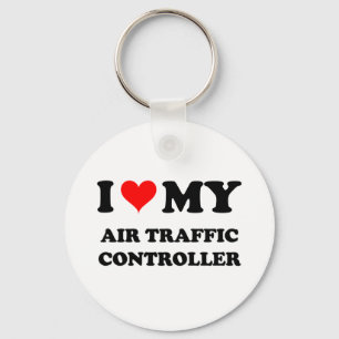 I Love My Air Traffic Controller Key Ring