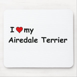 I Love My Airedale Terrier Mouse Mat