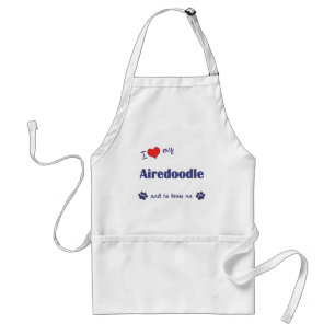 I Love My Airedoodle (Male Dog) Standard Apron