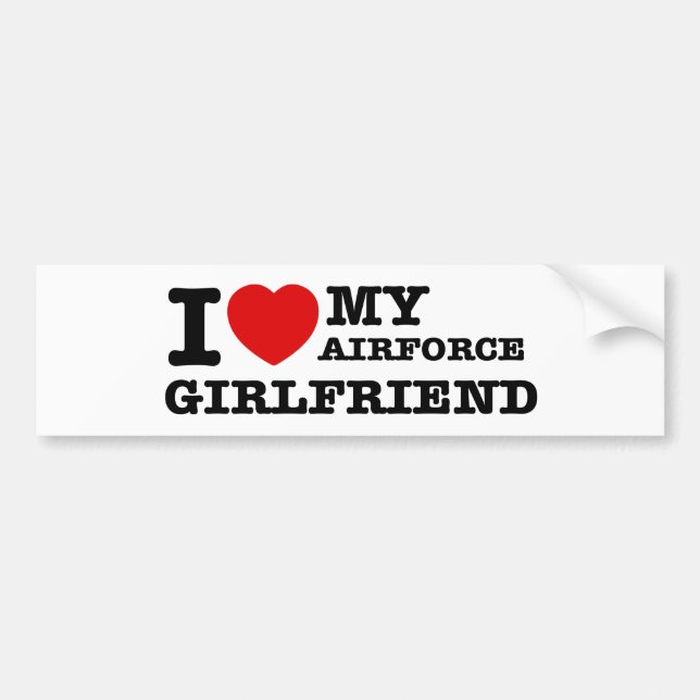 I love my Airforce girlfriend Bumper Sticker (Front)