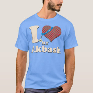 I Love My Akbash Heart Dog Owner  T-Shirt