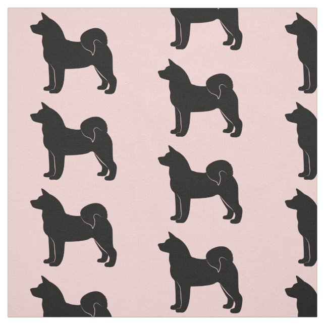 I Love My Akita! Fabric (Swatch)